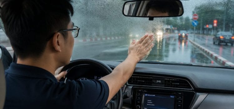 kinh nghiệm xử lý kính ô tô khi lái xe dưới mưa